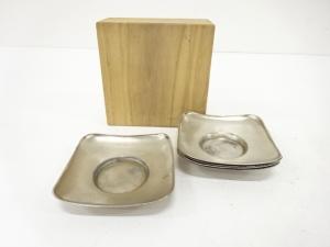 作家物　四方茶托　5客揃